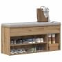 Mueble zapatero madera ingeniería roble artisan 102x30,5x45 cm en Zapateros y organizadores de calzado | Comprar online en Foru.