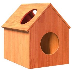 Casa para gatos cera marrón 41x50x50 cm madera maciza pino en Mobiliario para gatos | Comprar online en Foru.es