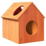Casa para gatos cera marrón 41x50x50 cm madera maciza pino en Mobiliario para gatos | Comprar online en Foru.es