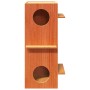 Casa para gatos cera marrón 43x43x90 cm madera maciza pino en Mobiliario para gatos | Comprar online en Foru.es