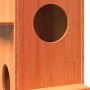 Casa para gatos cera marrón 43x43x90 cm madera maciza pino en Mobiliario para gatos | Comprar online en Foru.es