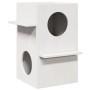 Casa para gatos madera maciza pino blanca 43x43x60 cm en Mobiliario para gatos | Comprar online en Foru.es