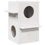 Casa para gatos madera maciza pino blanca 43x43x60 cm en Mobiliario para gatos | Comprar online en Foru.es
