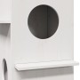 Casa para gatos madera maciza pino blanca 43x43x60 cm en Mobiliario para gatos | Comprar online en Foru.es