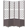 Jardinera con enrejado PP marrón 80x80x136 cm de vidaXL, Maceteros y jardineras - Ref: Foro24-318265, Precio: 110,50 €, Descu...