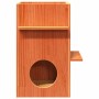 Casa para gatos cera marrón 43x43x60 cm madera maciza pino en Mobiliario para gatos | Comprar online en Foru.es