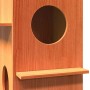 Casa para gatos cera marrón 43x43x60 cm madera maciza pino en Mobiliario para gatos | Comprar online en Foru.es