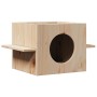 Casa para gatos madera maciza pino 51x35x30 cm en Mobiliario para gatos | Comprar online en Foru.es