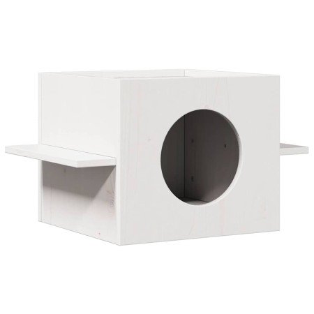 Casa para gatos de madera maciza de pino blanco 51x35x30 cm en Mobiliario para gatos | Comprar online en Foru.es