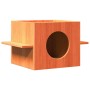 Casa para gatos cera marrón 51x35x30 cm madera maciza pino en Mobiliario para gatos | Comprar online en Foru.es