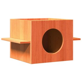 Casa para gatos cera marrón 51x35x30 cm madera maciza pino en Mobiliario para gatos | Comprar online en Foru.es