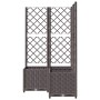 Jardinera con enrejado PP marrón 80x80x136 cm de vidaXL, Maceteros y jardineras - Ref: Foro24-318265, Precio: 110,50 €, Descu...