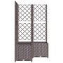 Jardinera con enrejado PP marrón 80x80x136 cm de vidaXL, Maceteros y jardineras - Ref: Foro24-318265, Precio: 110,50 €, Descu...