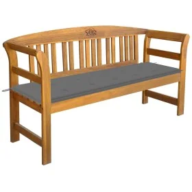 Banco de jardín con cojín madera maciza de acacia 157 cm de vidaXL, Bancos de jardín - Ref: Foro24-3064267, Precio: 190,03 €,...