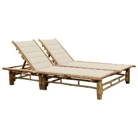 Bamboo lounger with cushions for 2 people by vidaXL, Loungers - Ref: Foro24-3063947, Price: 348,06 €, Discount: %