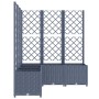 Jardinera con enrejado PP gris oscuro 120x120x136 cm de vidaXL, Maceteros y jardineras - Ref: Foro24-318257, Precio: 143,63 €...