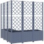 Jardinera con enrejado PP gris oscuro 120x120x136 cm de vidaXL, Maceteros y jardineras - Ref: Foro24-318257, Precio: 143,63 €...