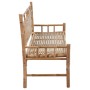 Banco de jardín con cojín bambú 120 cm de vidaXL, Bancos de jardín - Ref: Foro24-3063895, Precio: 154,42 €, Descuento: %