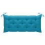 Banco de jardín con cojín bambú 120 cm de vidaXL, Bancos de jardín - Ref: Foro24-3063895, Precio: 154,42 €, Descuento: %