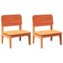 Sillas de jardín 2 uds marrón cera 60x52,5x72 cm en Sillas de jardín | Comprar online en Foru.es