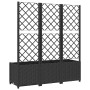 Jardinera con enrejado PP negro 120x40x136 cm de vidaXL, Maceteros y jardineras - Ref: Foro24-318273, Precio: 123,55 €, Descu...