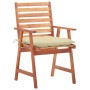 Sillas comedor de jardín 3 uds madera maciza acacia con cojines de vidaXL, Sillas de jardín - Ref: Foro24-3064364, Precio: 22...