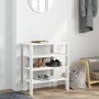 Mueble zapatero madera contrachapada blanco 61x32x70 cm en Zapateros y organizadores de calzado | Comprar online en Foru.es