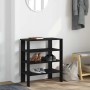 Mueble zapatero madera contrachapada negro 61x32x70 cm en Zapateros y organizadores de calzado | Comprar online en Foru.es