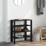 Mueble zapatero madera contrachapada negro 61x32x70 cm en Zapateros y organizadores de calzado | Comprar online en Foru.es