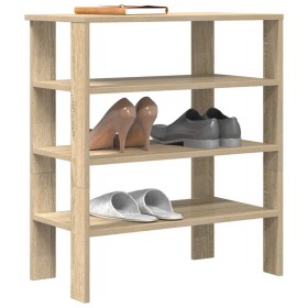 Mueble zapatero madera contrachapada roble sonoma 61x32x70 cm en Zapateros y organizadores de calzado | Comprar online en Foru.e
