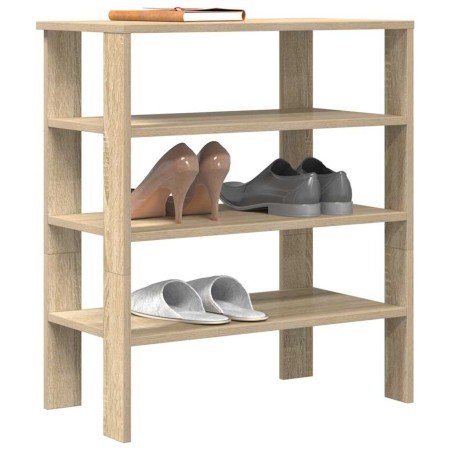Mueble zapatero madera contrachapada roble sonoma 61x32x70 cm en Zapateros y organizadores de calzado | Comprar online en Foru.e