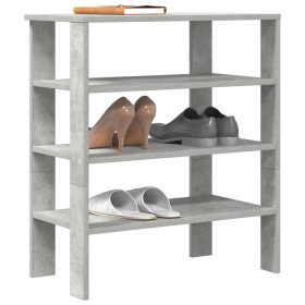 Mueble zapatero madera contrachapada gris hormigón 61x32x70 cm en Zapateros y organizadores de calzado | Comprar online en Foru.