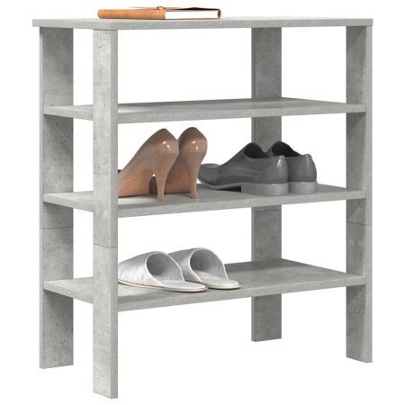 Mueble zapatero madera contrachapada gris hormigón 61x32x70 cm en Zapateros y organizadores de calzado | Comprar online en Foru.