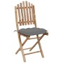 Sillas de jardín plegables con cojines 2 unidades bambú de vidaXL, Sillas de jardín - Ref: Foro24-3064003, Precio: 112,26 €, ...