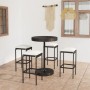 Set de bar para jardín 5 pzas y cojines ratán sintético negro de vidaXL, Conjuntos de jardín - Ref: Foro24-3064762, Precio: 2...