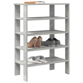 Mueble zapatero madera contrachapada gris hormigón 61x32x87,5cm en Zapateros y organizadores de calzado | Comprar online en Foru