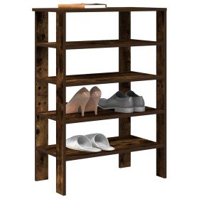 Zapatero madera contrachapada roble ahumado 61x32x87,5 cm en Zapateros y organizadores de calzado | Comprar online en Foru.es
