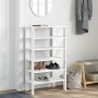 Mueble zapatero madera contrachapada blanco 61x32x105 cm en Zapateros y organizadores de calzado | Comprar online en Foru.es