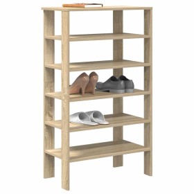 Mueble zapatero madera contrachapada roble Sonoma 61x32x105 cm en Zapateros y organizadores de calzado | Comprar online en Foru.