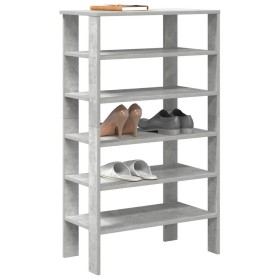 Mueble zapatero madera contrachapada gris hormigón 61x32x105 cm en Zapateros y organizadores de calzado | Comprar online en Foru