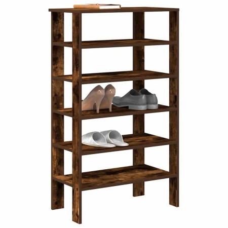 Zapatero madera contrachapada roble ahumado 61x32x105 cm en Zapateros y organizadores de calzado | Comprar online en Foru.es