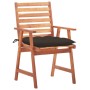 Sillas comedor de jardín 2 uds madera maciza acacia y cojines de vidaXL, Sillas de jardín - Ref: Foro24-3064343, Precio: 162,...