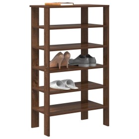 Mueble zapatero madera contrachapada marrón roble 61x32x105 cm en Zapateros y organizadores de calzado | Comprar online en Foru.