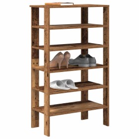 Mueble zapatero madera contrachapada madera vieja 61x32x105 cm en Zapateros y organizadores de calzado | Comprar online en Foru.