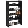 Mueble zapatero madera contrachapada negro 60x25x100 cm en Zapateros y organizadores de calzado | Comprar online en Foru.es