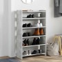 Mueble zapatero madera contrachapada gris hormigón 60x25x100 cm en Zapateros y organizadores de calzado | Comprar online en Foru