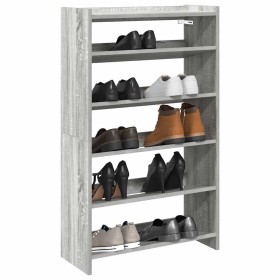 Mueble zapatero madera contrachapada gris sonoma 60x25x100 cm en Zapateros y organizadores de calzado | Comprar online en Foru.e