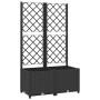 Jardinera con enrejado PP negro 80x40x136 cm de vidaXL, Maceteros y jardineras - Ref: Foro24-318271, Precio: 85,00 €, Descuen...