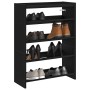 Mueble zapatero madera contrachapada negro 60x25x81 cm en Zapateros y organizadores de calzado | Comprar online en Foru.es