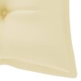Banco de jardín plegable con cojín bambú 118 cm de vidaXL, Bancos de jardín - Ref: Foro24-3063866, Precio: 91,72 €, Descuento: %